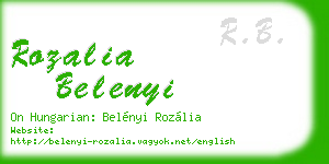 rozalia belenyi business card